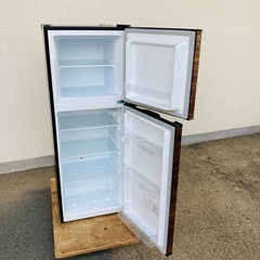 2ドア冷凍冷蔵庫　138L TOHOTAIYO TH-138L2-WD  2023年製　木目調　動作品の画像