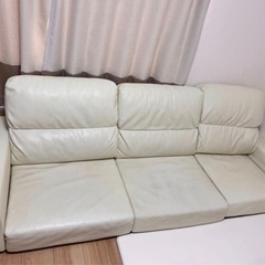 フロアソファ カウチソファー ソファ＆オットマンセット ハイタイプ 4Pの画像