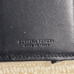ボッテガべネタ　イントレチャート　ブラックレザー編み込み長財布の画像