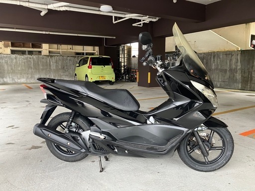 【売却済】HONDA PCX125 JF56 低走行ワンオーナー車両(新車購入時の書類、メンテナンスノートあり)！整備･自賠責付！人気のブラック新品外装！