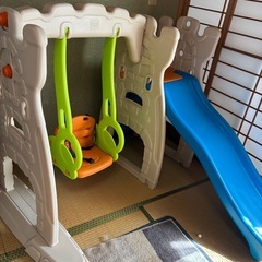 滑り台ブランコセットの画像