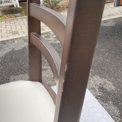 f●t■ニトリ・伸長式ダイニングテーブル＆回転式チェア3点セット(DTロピア2WH DBR/DCロピア2)の画像