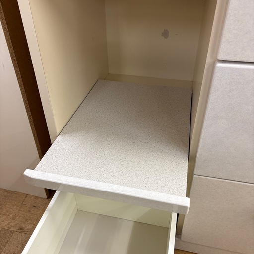 ジャングル深井店】松田家具 2枚扉システムキッチンボード 白 キッチン 