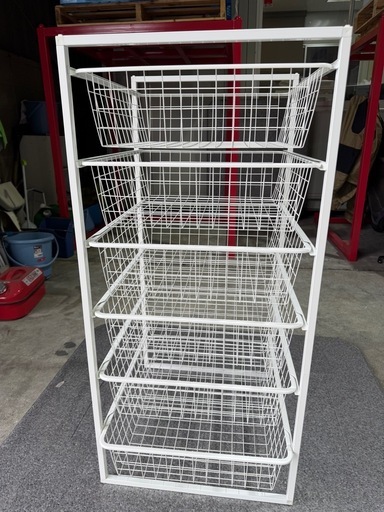 F13【廃盤】IKEA イケア　ANTONIUS  アントニウス　ワイヤーラック　収納 スチールラック★在庫2台★