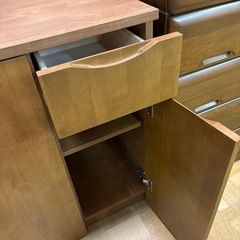 【ジャングル深井店】レンジ台 ブラウン 茶 キッチン家具 収納家具 堺市 深井【FU431】の画像