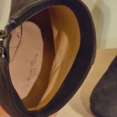 アンクルブーツ　スウェード　グレーの画像