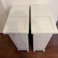 【受け渡し者決定】無印良品　フタが選べるダストボックス  2個の画像