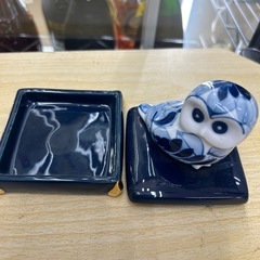 【ドリーム池田店♪ジモティ割対象】 DANKS 陶器 ニールスレフスガード フクロウ ふくろう 小物入れ【01366】の画像