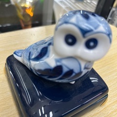 【ドリーム池田店♪ジモティ割対象】 DANKS 陶器 ニールスレフスガード フクロウ ふくろう 小物入れ【01366】の画像