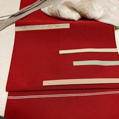 塩瀬　紅白名古屋帯いかがでしょうか？の画像