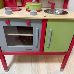 木製キッチン　おもちゃの画像