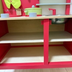 木製キッチン　おもちゃの画像