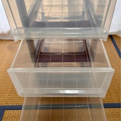 衣装ケース　3段　えんじ色の画像