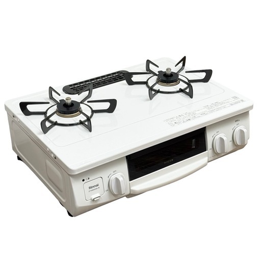 ◯美品 2025年製 都市ガス用 リンナイ ガスコンロ ガステーブル ホワロ Rinnai RT34NJHD Siセンサー ET34N