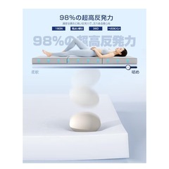 新品未使用❣️ マットレス シングル 【高反発 硬め190N 厚さ10cm】 ブルーの画像