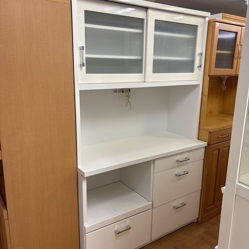 【ジャングル深井店】浅川木工（㈱）2枚扉システムキッチンボード ホワイト 白 キッチン家具 堺市 深井【FU432】