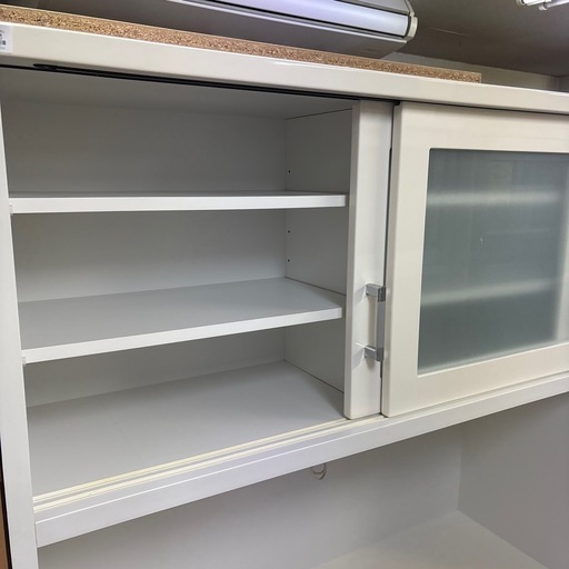 【ジャングル深井店】浅川木工（㈱）2枚扉システムキッチンボード ホワイト 白 キッチン家具 堺市 深井【FU432】