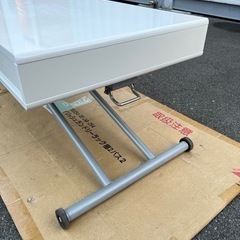 引出しつきガス昇降テーブル／高さ47〜83cm／奥行き50cm／幅110cmの画像
