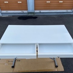 引出しつきガス昇降テーブル／高さ47〜83cm／奥行き50cm／幅110cmの画像