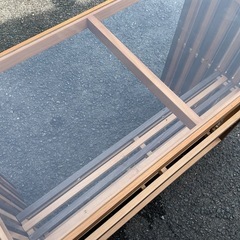 ガラステーブル　デスクの画像