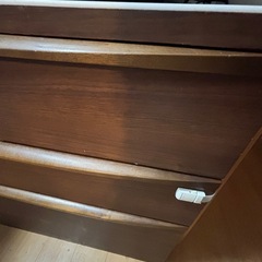 国産　クリス　キッチンカウンター　日本製　ウォールナット色の画像