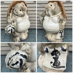 ★大型★ 60×45 信楽焼 狸 たぬき 縁起物 商売繁盛 インテリア 置物 オブジェ 陶器の画像