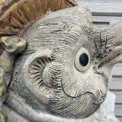 ★大型★ 60×45 信楽焼 狸 たぬき 縁起物 商売繁盛 インテリア 置物 オブジェ 陶器の画像