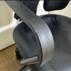 ニトリ、ワークチェア、ブラックの画像