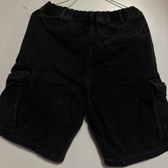 デニムハーフパンツ ブラックの画像