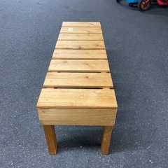 【ドリーム池田店】◎ジモティー割対象品◎ウッドベンチ 【48538】の画像
