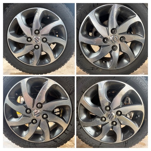 155/65R14★スタッドレス★スズキ純製アルミホイール★TOYOTIRE★2022年製