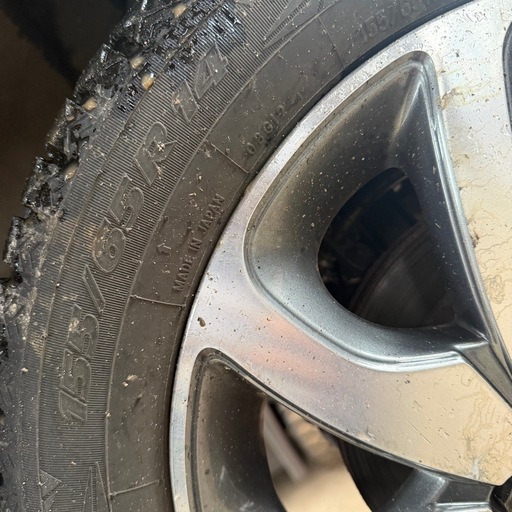 155/65R14★スタッドレス★スズキ純製アルミホイール★TOYOTIRE★2022年製