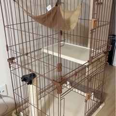 価格交渉可　猫ゲージ　2段　ハンモック付きの画像