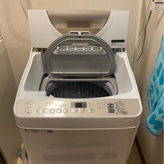 【受け渡し者決定済】SHARP 乾燥機付き洗濯機（縦型）の画像