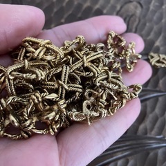 特価①レトロ　高級金ボタン　ミニ重厚　クロス　50個の画像