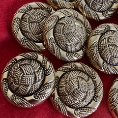 特価　レトロ⑦特大3センチ　豪華高級金ボタン　アップルパイ　ヴィンテージ　10個の画像