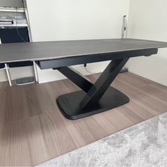 セラミック天板 伸縮ダイニングテーブル＋イスの画像