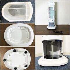 YAMAZEN 冷風扇 FCT-G402（WH）風量3段階調節押しボタンスイッチ 水タンク着脱式 山善扇風機キャスター付 清掃/動作確認済みの画像