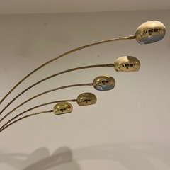 フロアランプ　70s スタンドランプ　アーチ　真鍮　バブル　レトロの画像