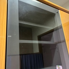 【美品】オーダーメイド食器棚｜家電収納◎スライド棚付きの画像