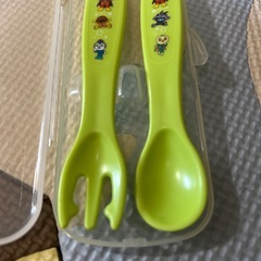アンパンマン ベビー スプーン フォーク カバー付き セットの画像