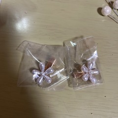 【美品】髪飾りピンク 花 パール入学式 ウエディングの画像