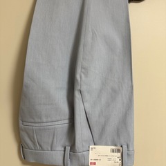 ユニクロ　スーツ　セットアップ　ライトブルー　新社会人の画像