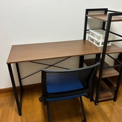 棚付きデスクの画像