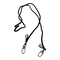 携帯 ネックストラップ ブラック ストラップ 3点setの画像