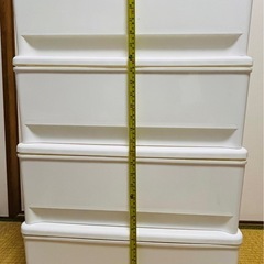 4段 プラスチック チェスト　ホワイトの画像