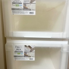 Fits 衣類収納ケース 透明4個セットの画像