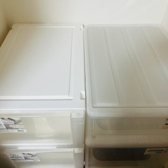 Fits 衣類収納ケース 透明4個セットの画像