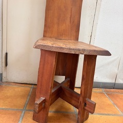 木製椅子 飾り台 手作り風 ウッドチェアの画像