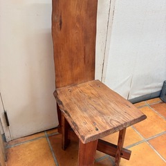 木製椅子 飾り台 手作り風 ウッドチェアの画像